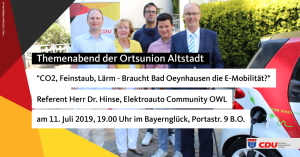 Themenabend der CDU Bad Oeynhausen Ortsunion Altstadt @ Bayernglück bei Paul