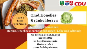 Traditionelles Grünkohlessen @ Cafe Sonnenschein